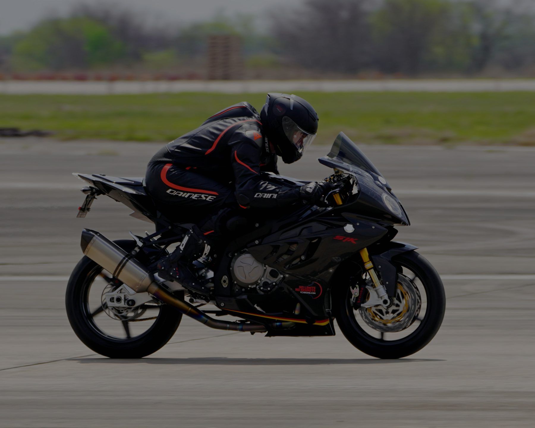 Dan "Axe" DeKruif on his motorcycle