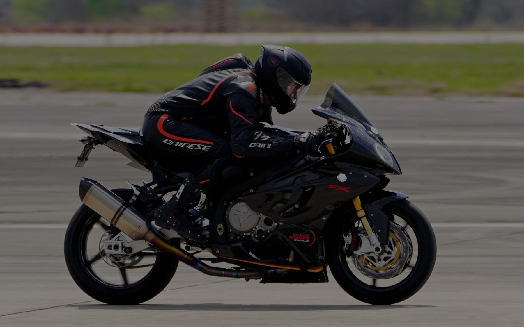Dan "Axe" DeKruif on his motorcycle