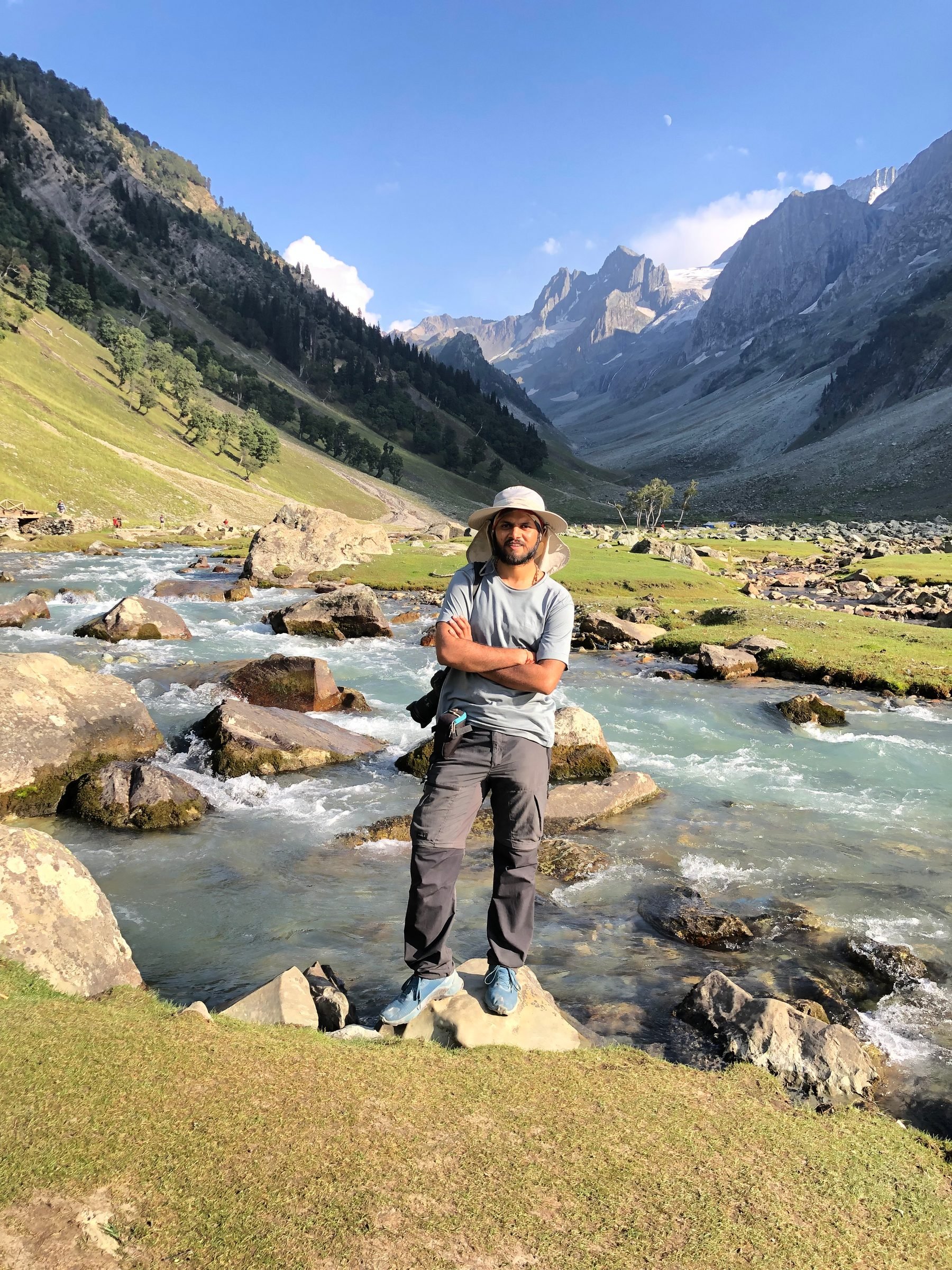 The landscape along Omkar's route