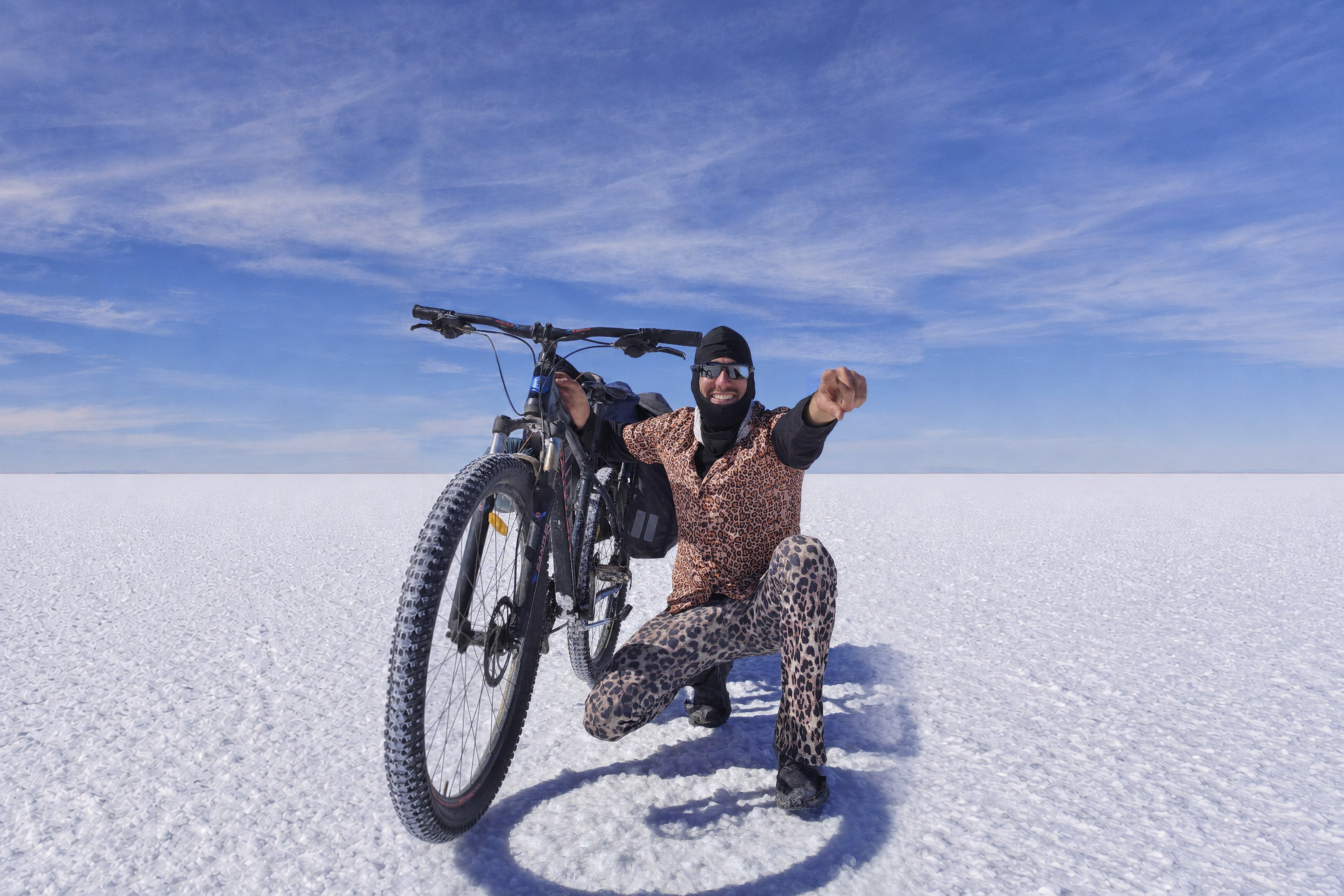David Bossek at the Salar de Uyuni salt flats in Bolivia.