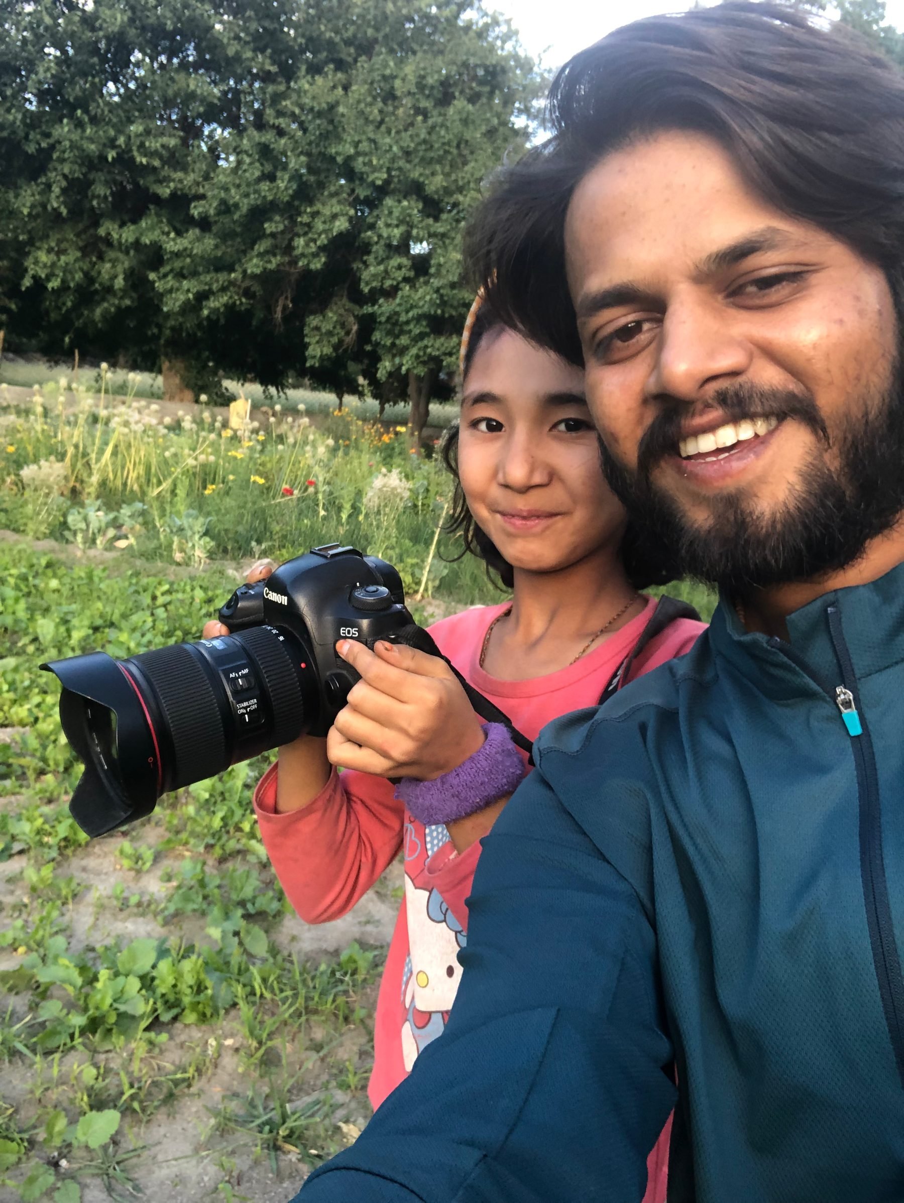 A portrait taken along Omkar's route
