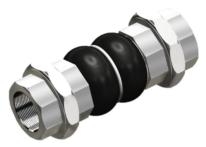 Double Ball Union Rubber Shockproof Joint DKRU2000