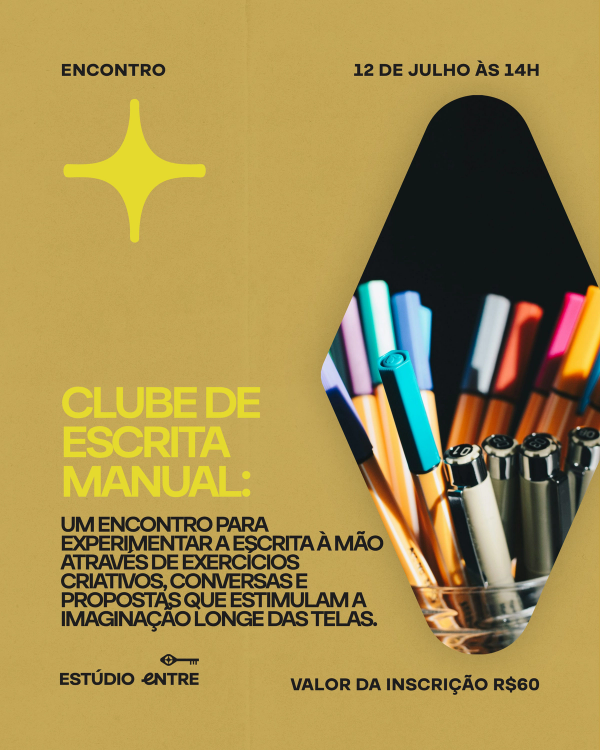 Clube de Escrita Manual - Julho