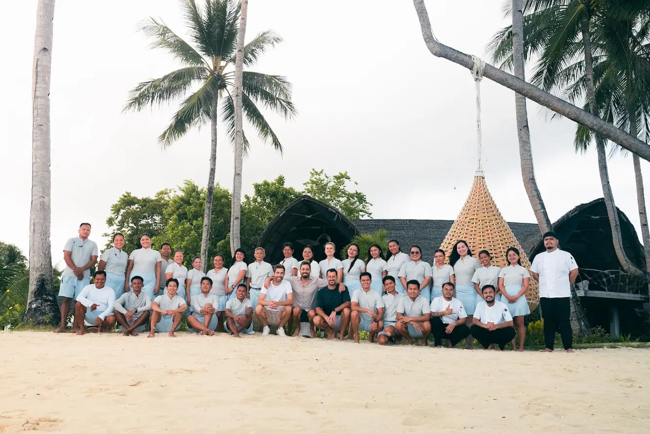 The resort team in Siargao