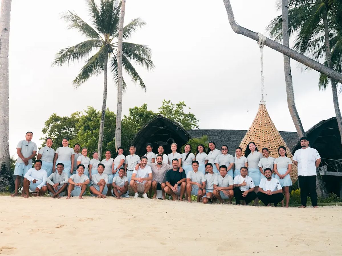 The resort team in Siargao