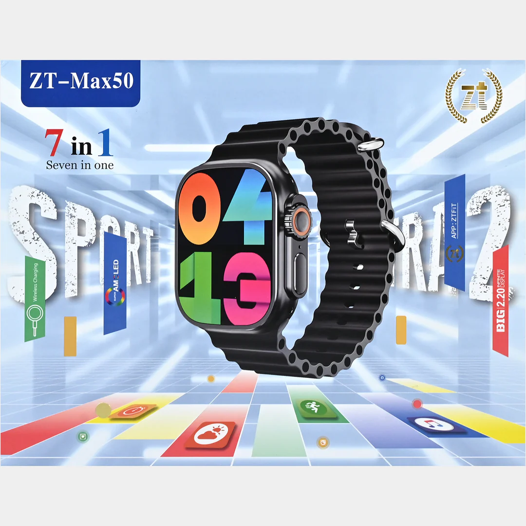 ZT Max 50 Smart Watch Set with 7 Interchangeable Straps