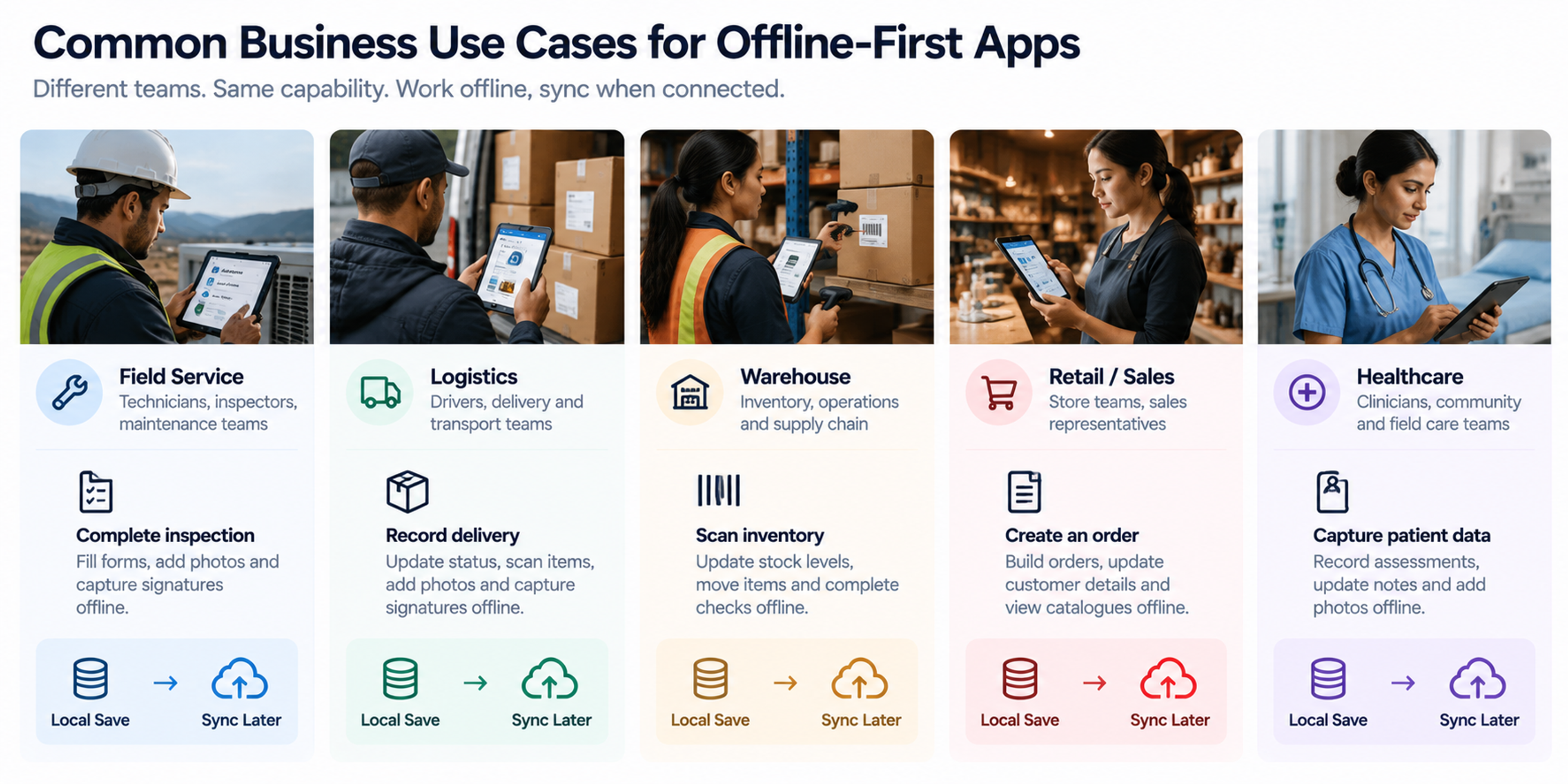 Offline first app business use cases