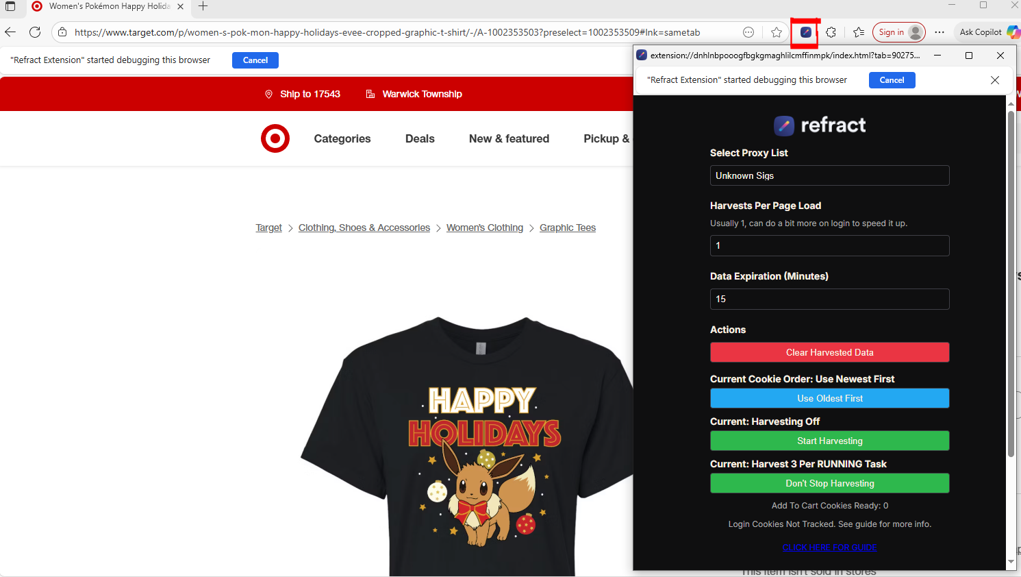 Refract Bot Cookie Harvester 