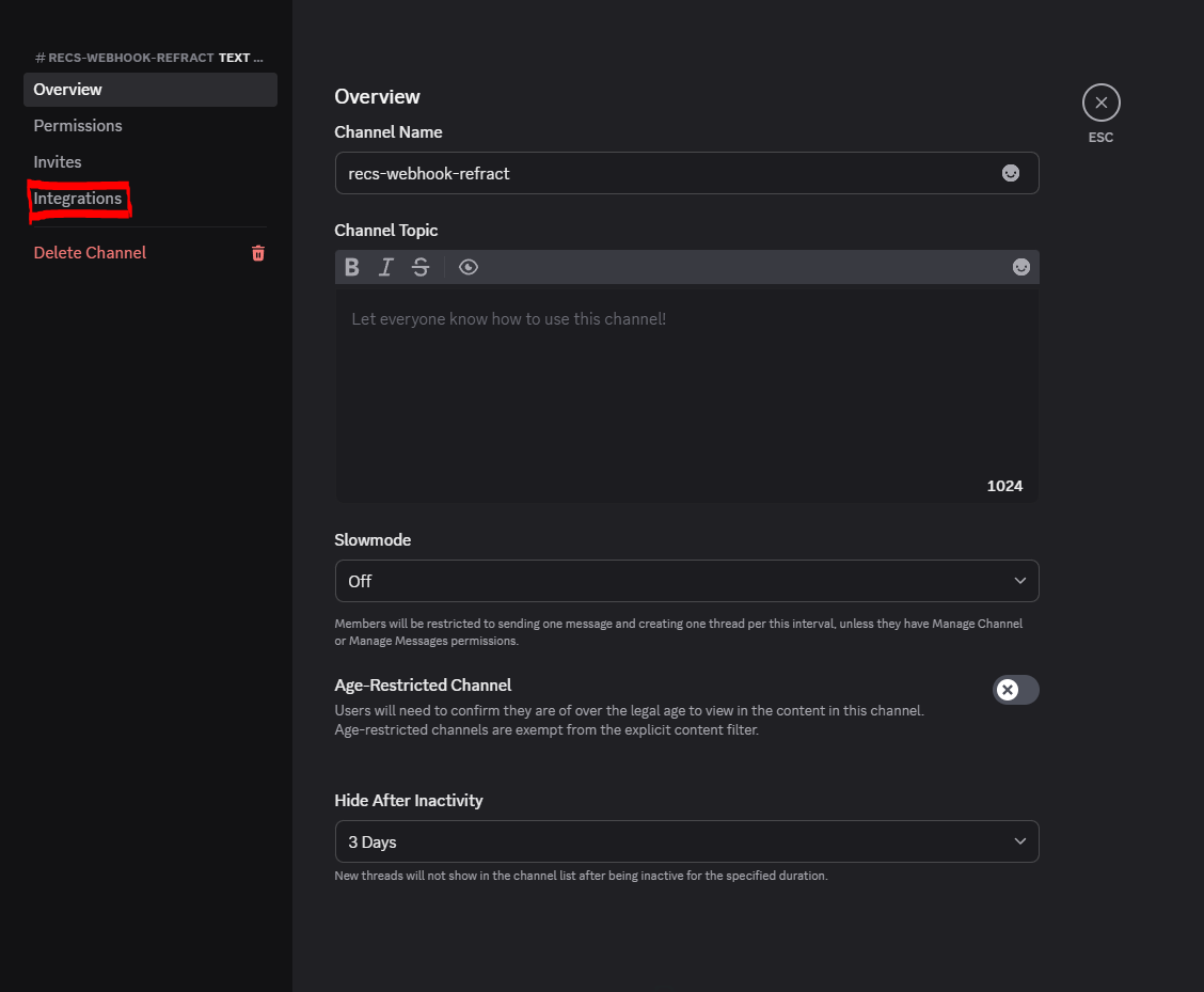 Refract Bot Discord Webhook