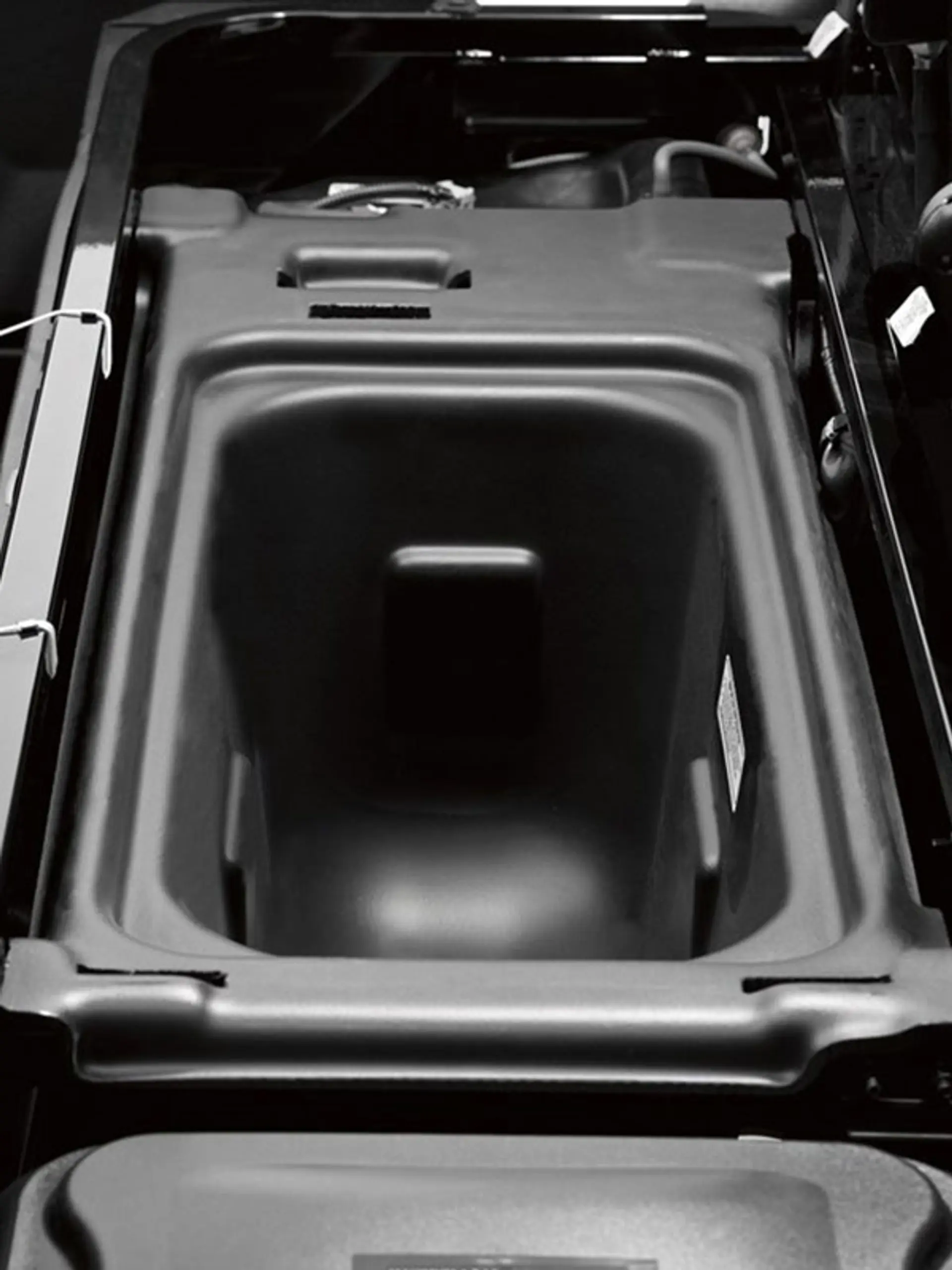 Underseat storage accessory for Kawasaki UTV.