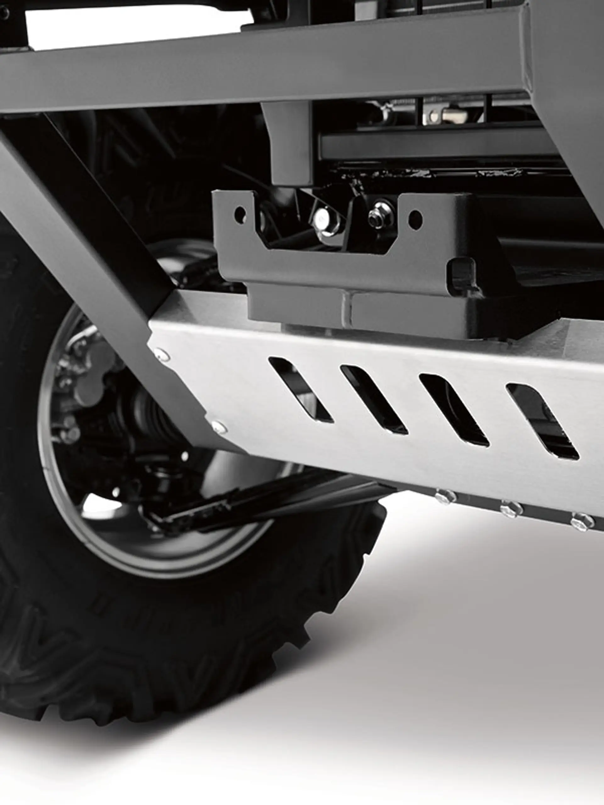 Genuine Winch Mount accessory for Kawasaki UTV.