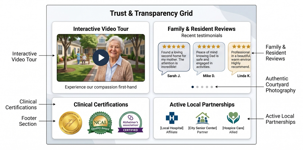 4 key items to include on a senior living or home care website to build trust