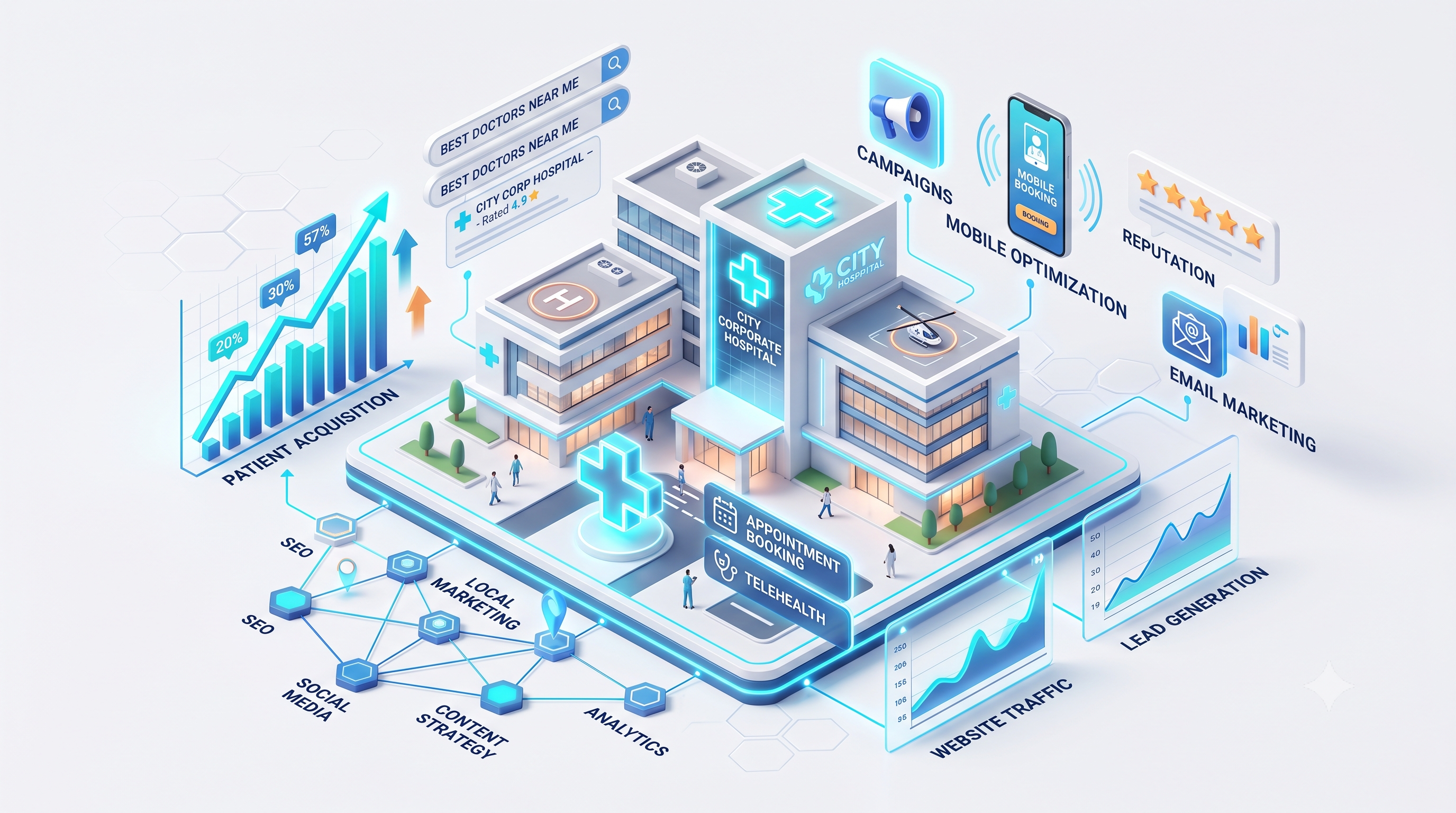 Unlocking Growth: Why Corporate Hospitals Need a Specialized Advertising Agency