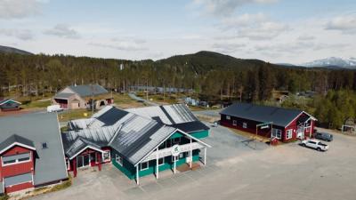 Park Nordica - Dronebilde inngang. Fotograf: Christian Trustrup
