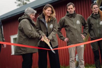 Åpning av Park Nordica 2026. Fra venstre: Elisabeth Vollmo Bjørshusdal, Ann Sophie Loede, Pierre Stepputt og Malin Hesse. Fotograf: Christian Trustrup