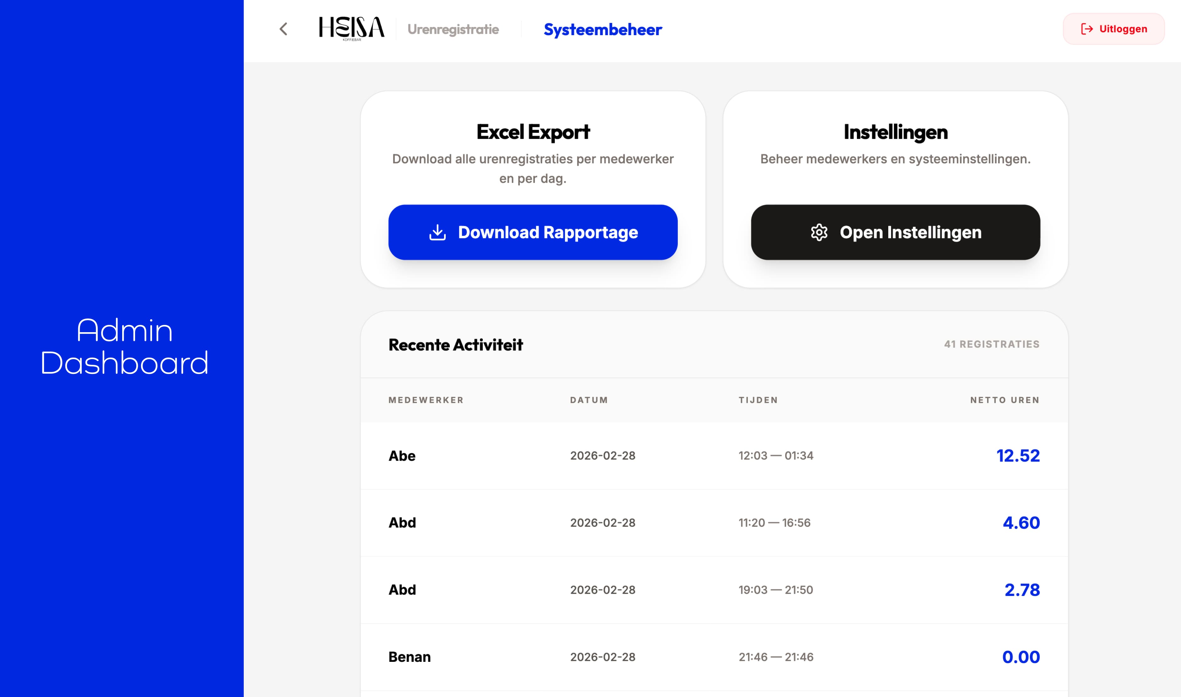 Heisa - Admin Dashboard