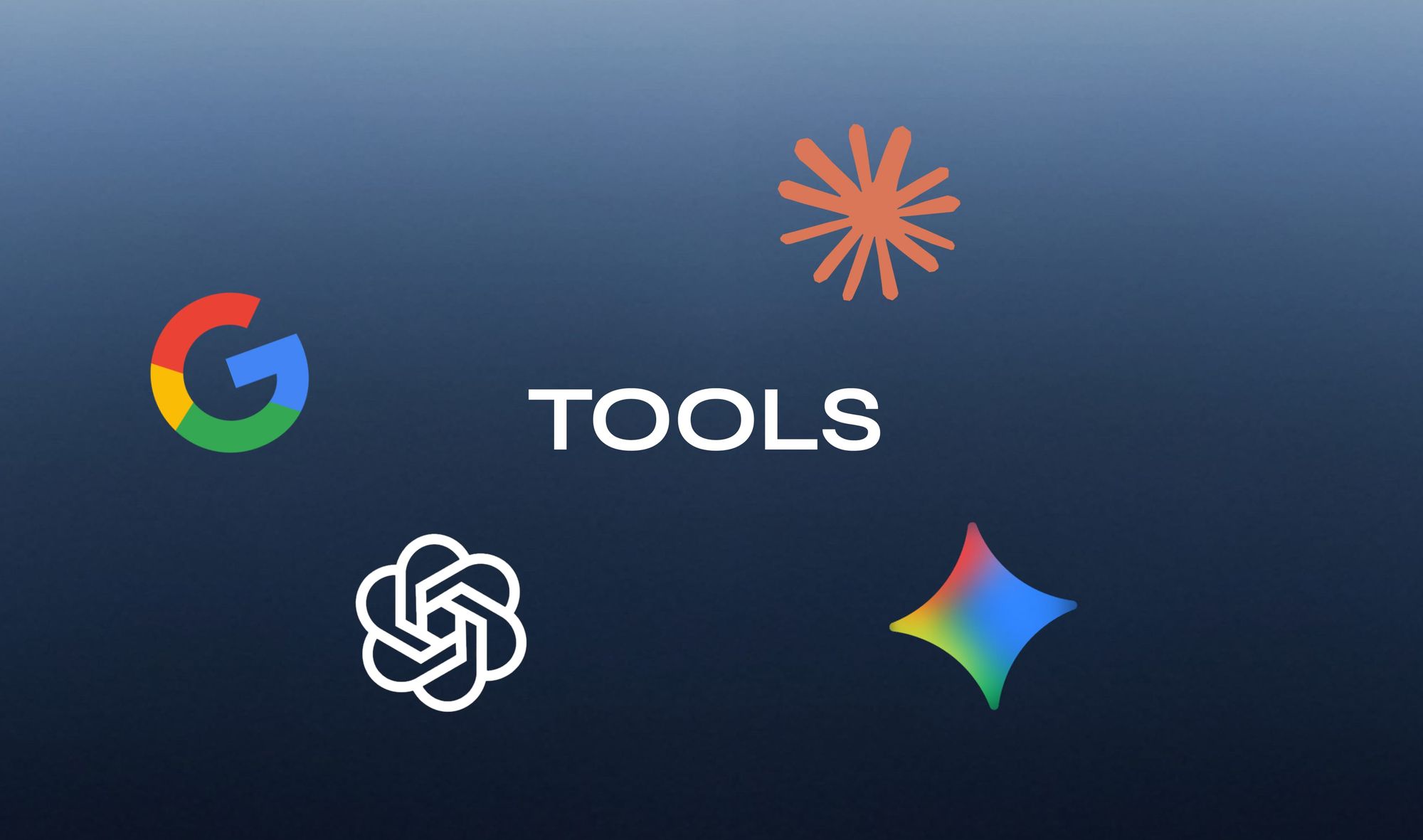 Presentatieslide met de tekst Van Tools AI-logo’s gebruikt bij founders house.