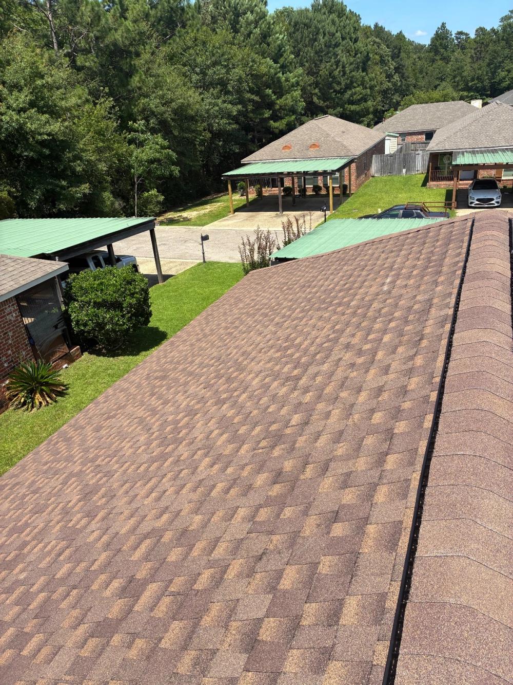 After photo of a GAF Timberline HDZ shingle roof in Hickory completed by Southeast Roofing in Hattiesburg, MS.