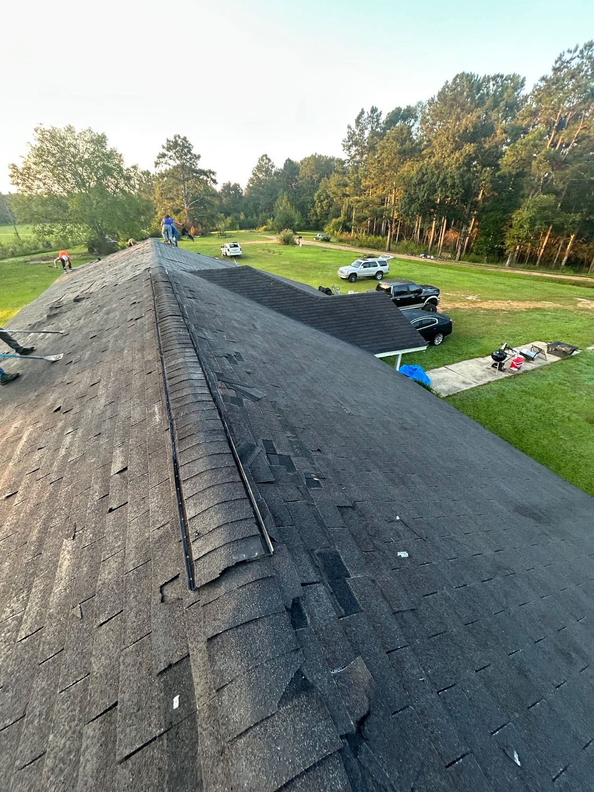 Before photo of a GAF Timberline HDZ shingle roof in Hickory before work by Southeast Roofing in Bassfield, MS.