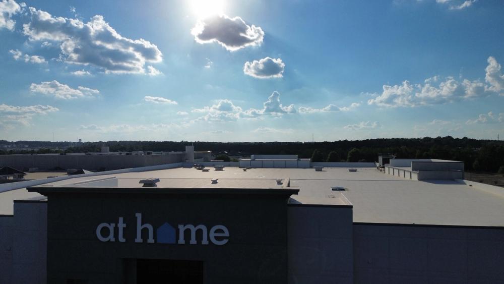 After photo of a Silicone roof coating in White completed by Southeast Roofing in Hattiesburg, MS.
