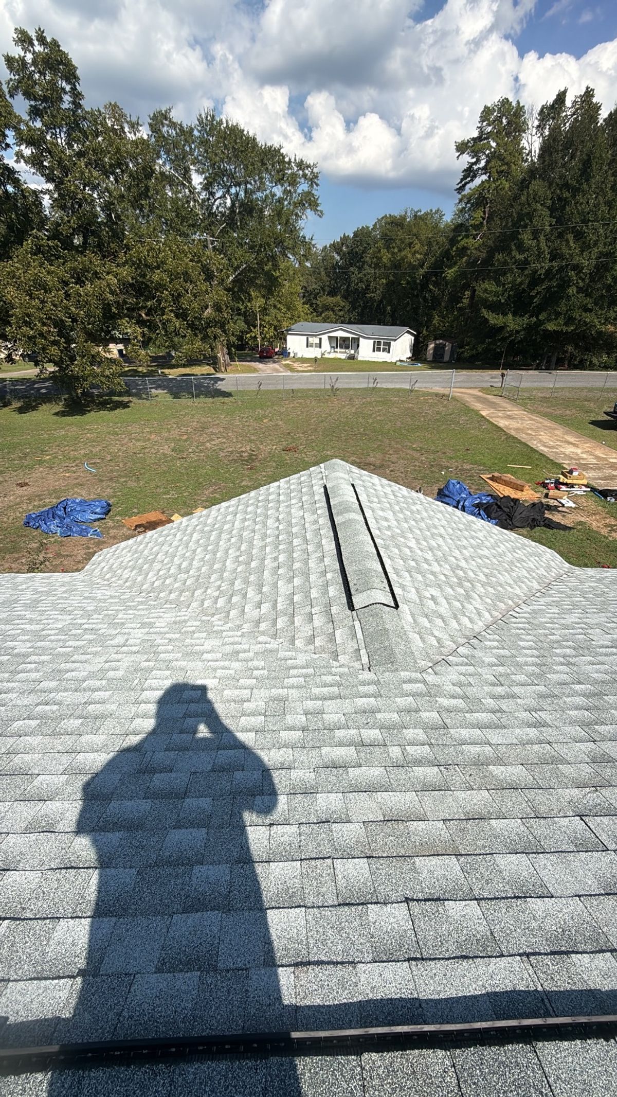 After photo of a GAF Timberline HDZ shingle roof in Birchwood completed by Southeast Roofing in Meridian, MS.