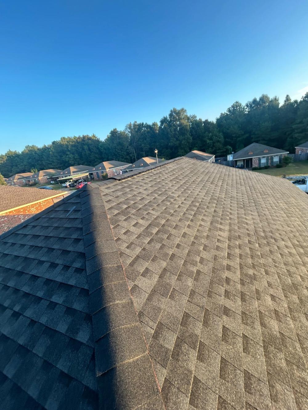 After photo of a GAF Timberline HDZ shingle roof in Charcoal completed by Southeast Roofing in Hattiesburg, MS.