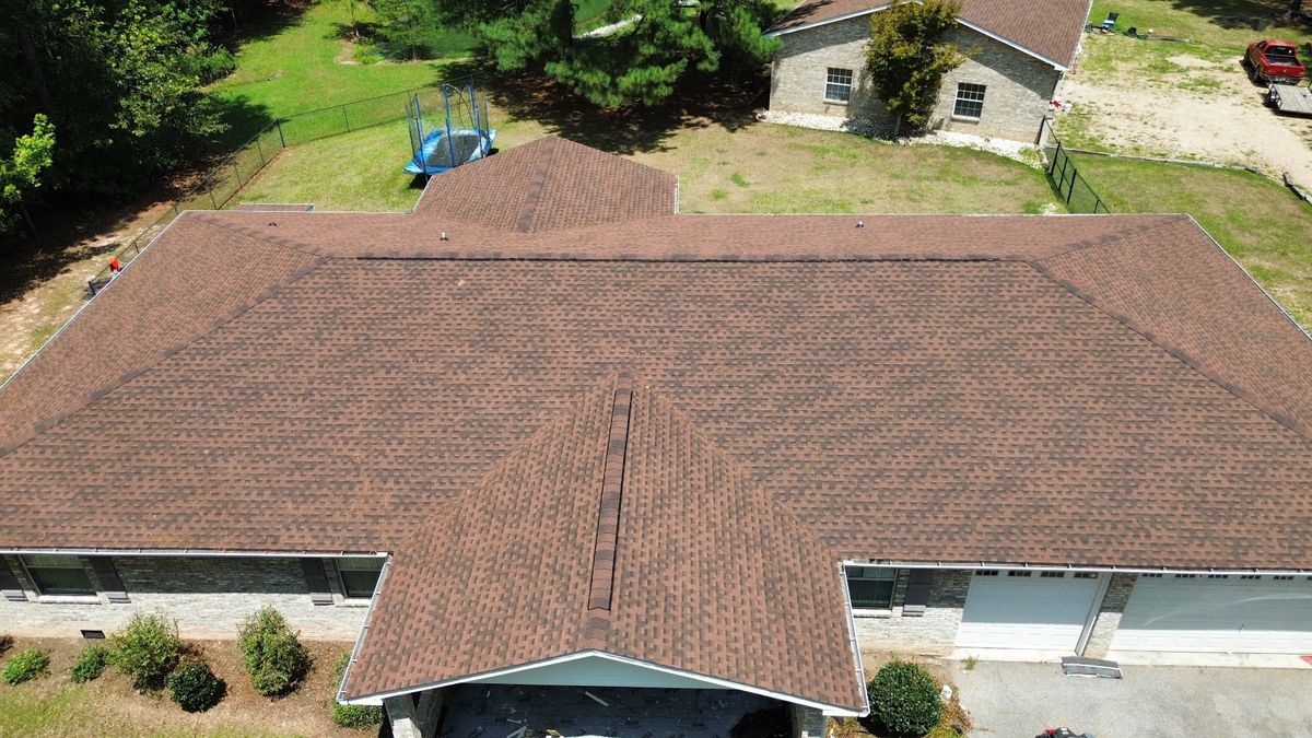 After photo of a GAF Timberline HDZ shingle roof in Hickory completed by Southeast Roofing in Purvis, MS.