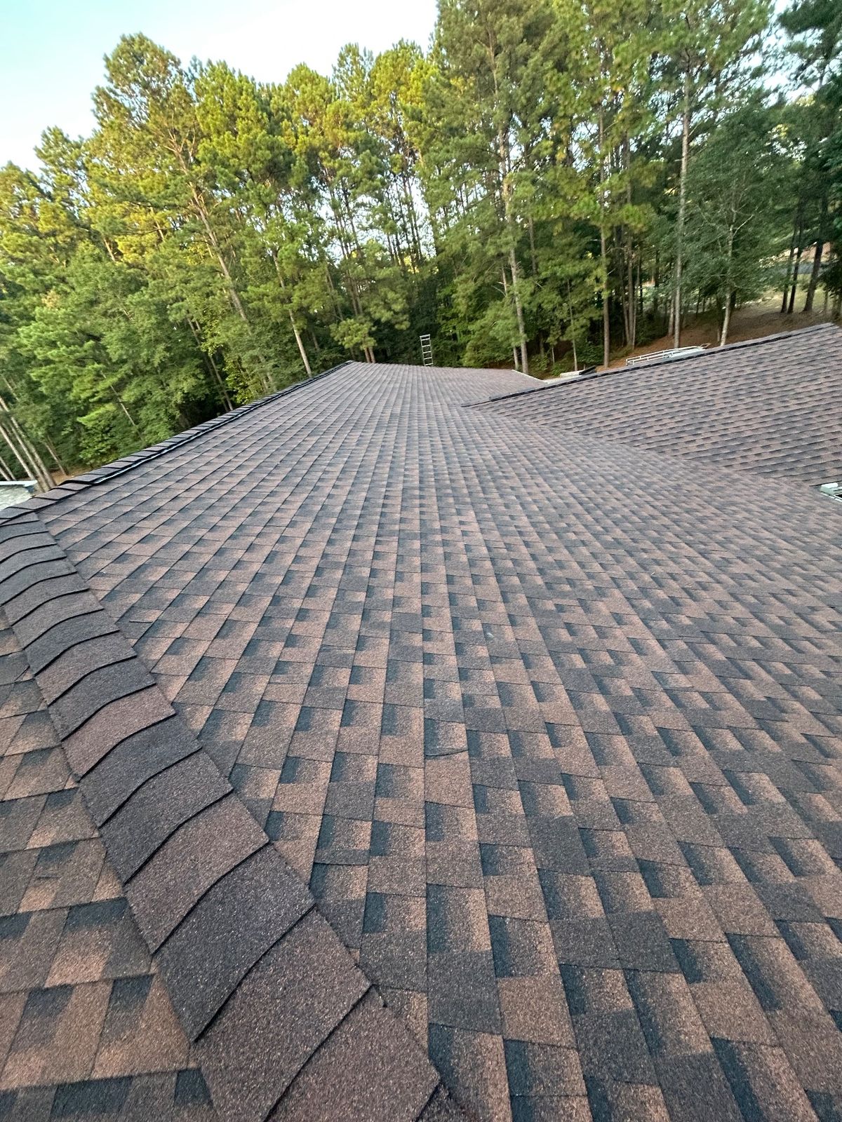 After photo of a GAF Timberline HDZ shingle roof in Hickory completed by Southeast Roofing in Purvis, MS.