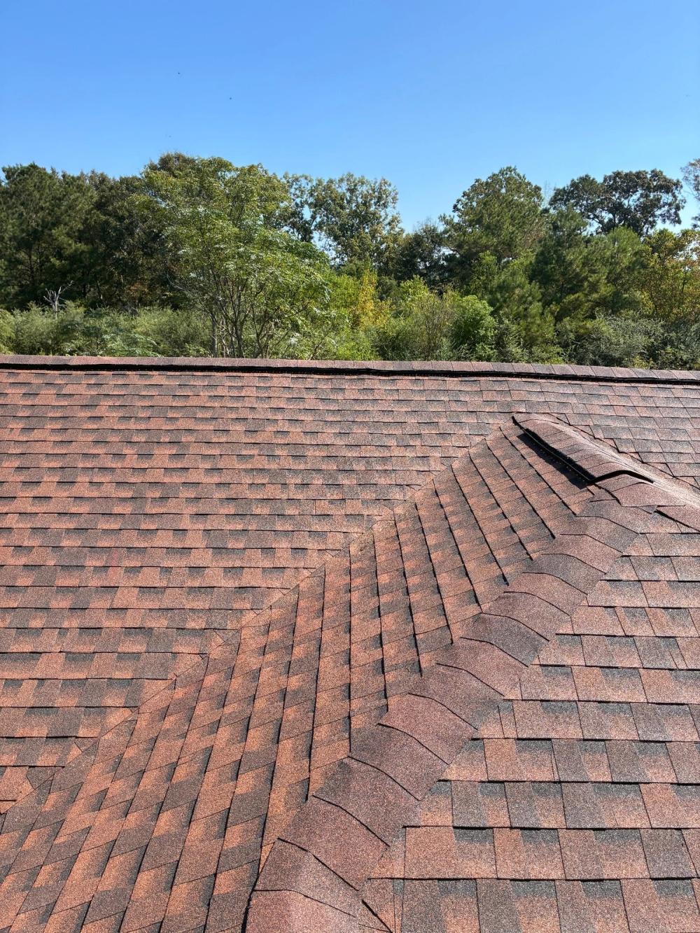 After photo of a GAF Timberline HDZ shingle roof in Hickory completed by Southeast Roofing in Bassfield, MS.