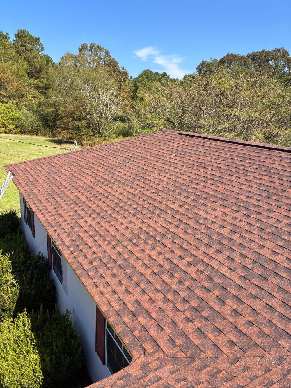 After photo of a GAF Timberline HDZ shingle roof in Hickory completed by Southeast Roofing in Bassfield, MS.