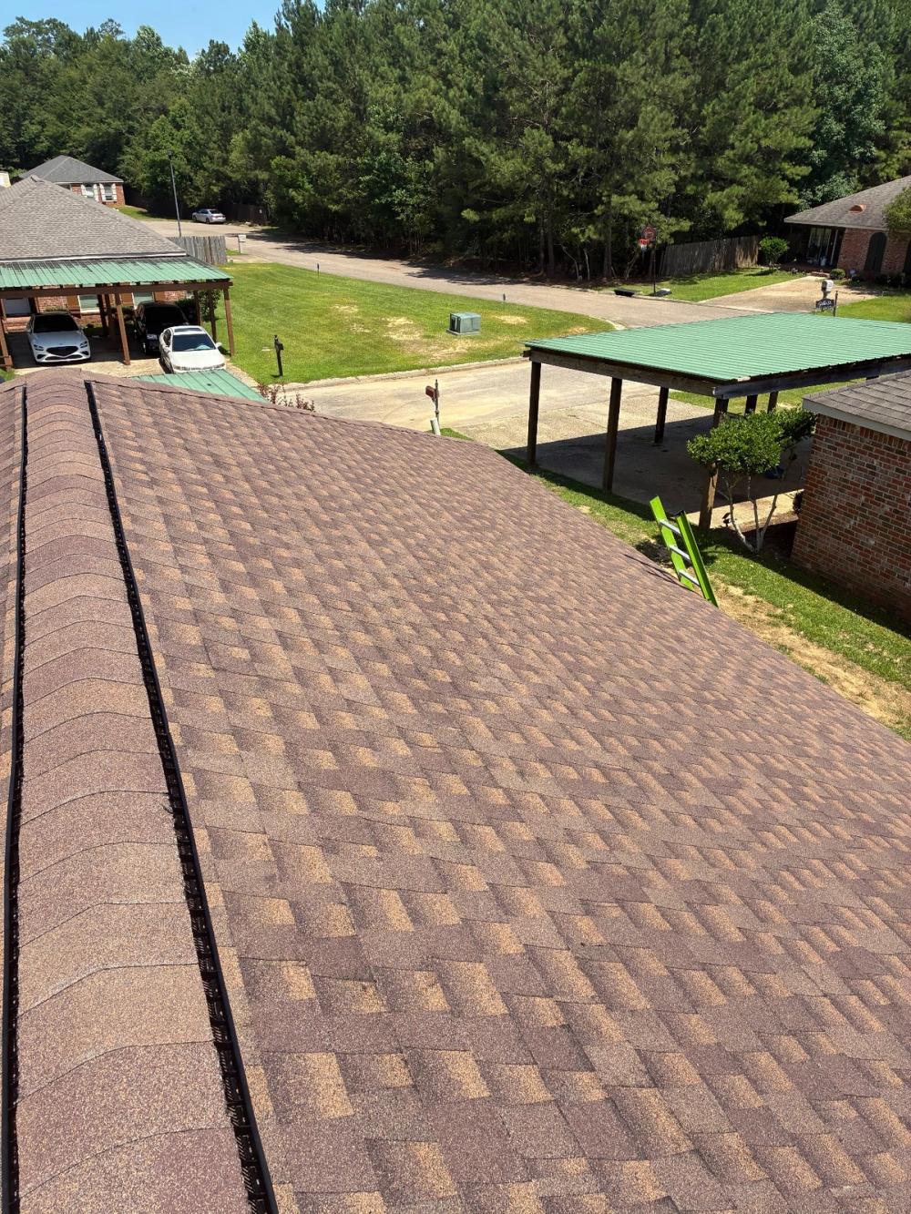 After photo of a GAF Timberline HDZ shingle roof in Hickory completed by Southeast Roofing in Hattiesburg, MS.
