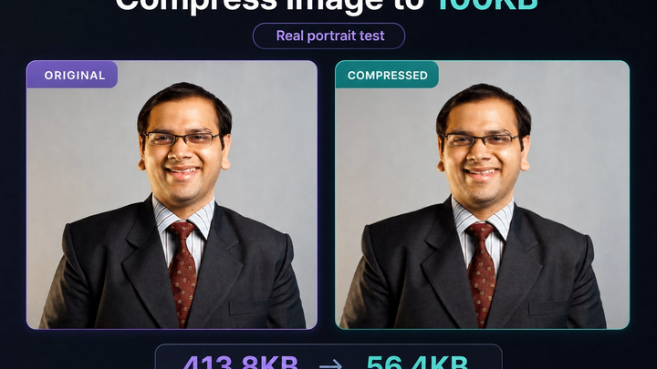 How to compress an image to 100KB for online forms