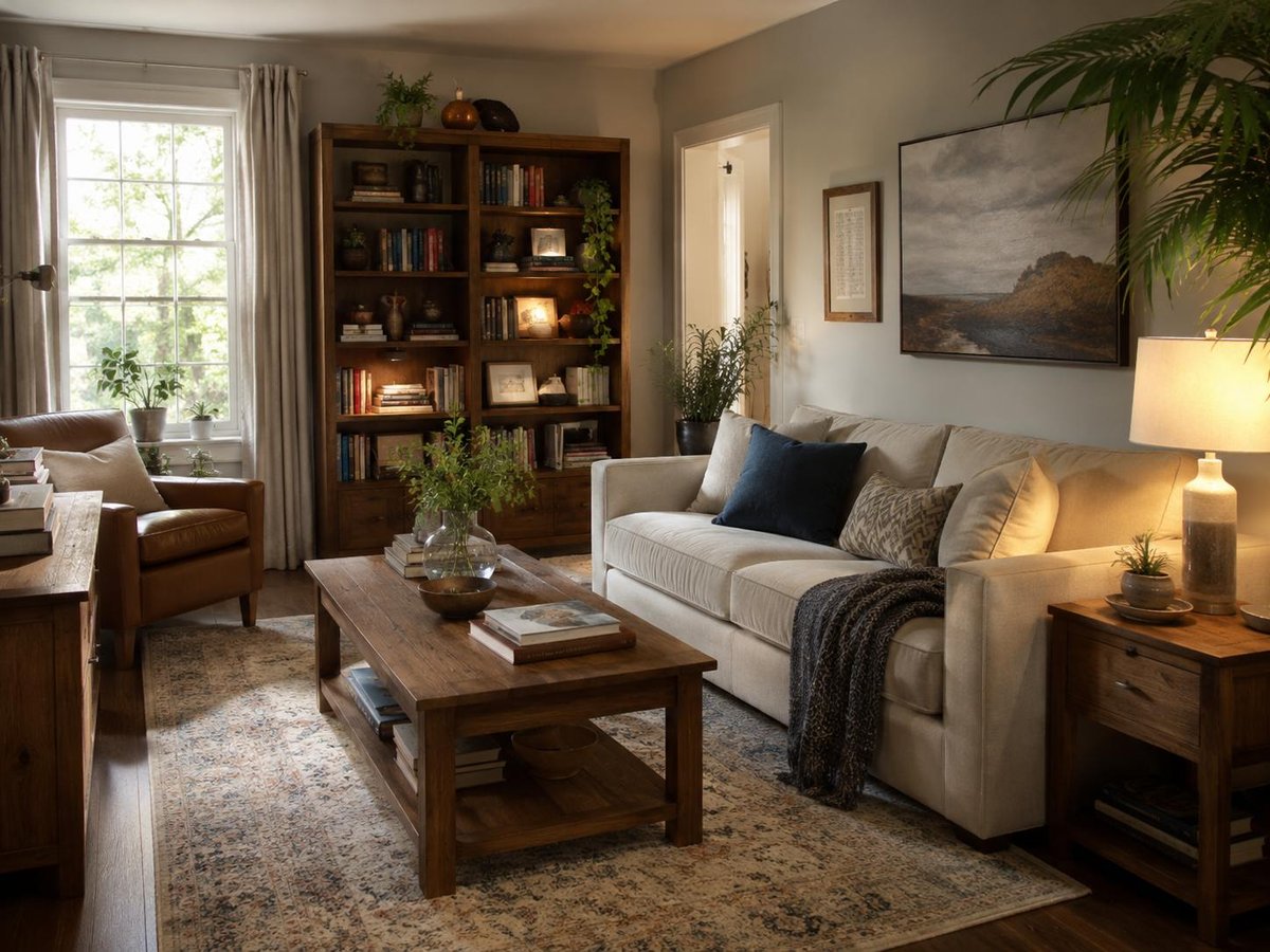 Detailed living-room photograph compressed to approximately 200KB