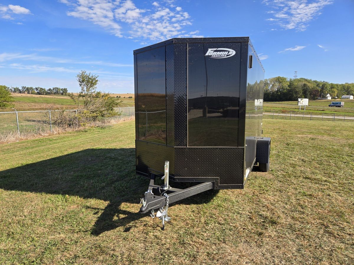 Formula 3K 12 FT Traverse Flat Top V-Nose Cargo Trailer