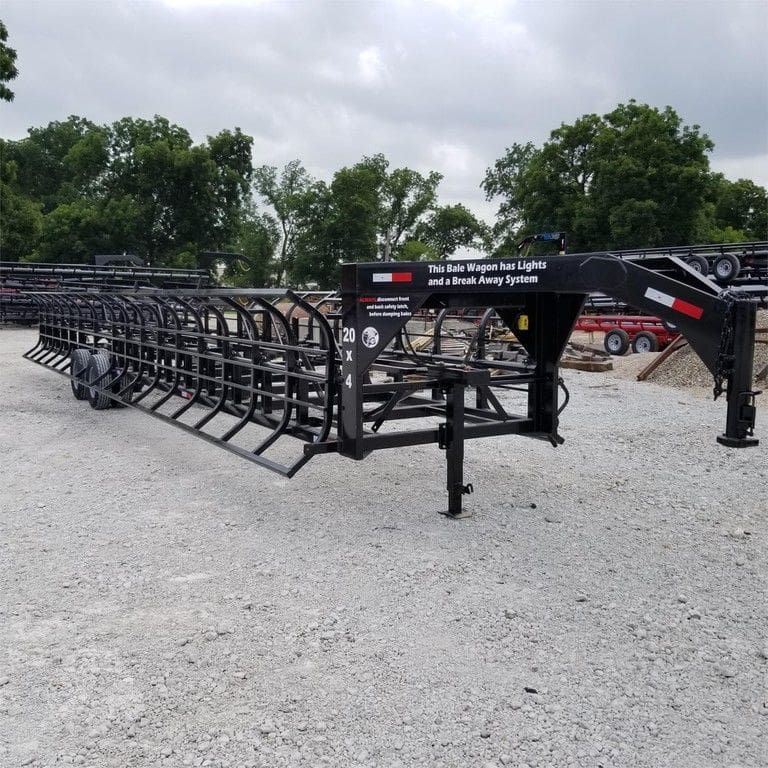 Industrias America 20X4 Double Wide Hydraulic Latch Hay Bale Trailer_002