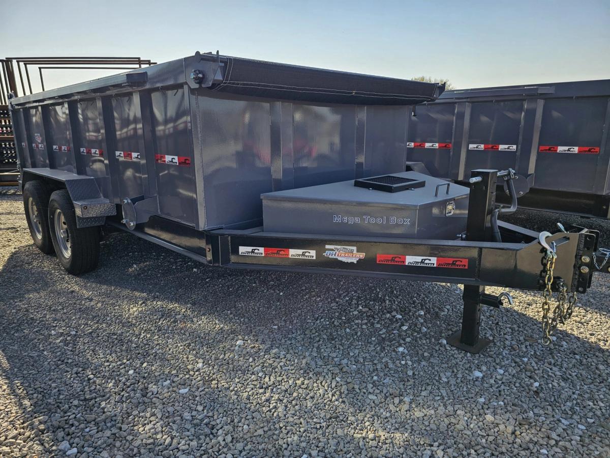 14K 14 FT Dump Trailer – 3-Way Dumping