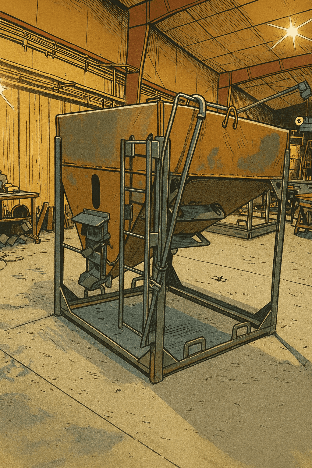 Apache 1.5 Ton Stationary Feed Bin