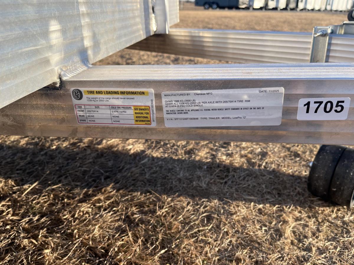 Cherokee 3.5K 12 FT Aluminum Utility Trailer