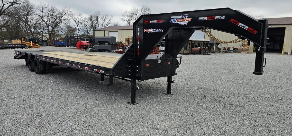 32 FT Gooseneck Tandem Low Pro Flatbed Trailer