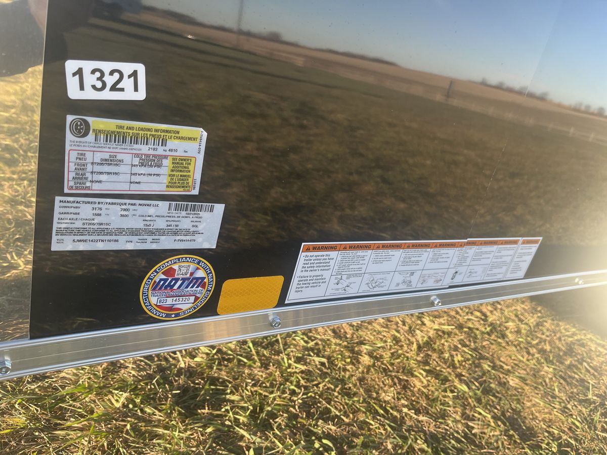 Formula 7K 14 FT Traverse Flat Top V-Nose Cargo Trailer