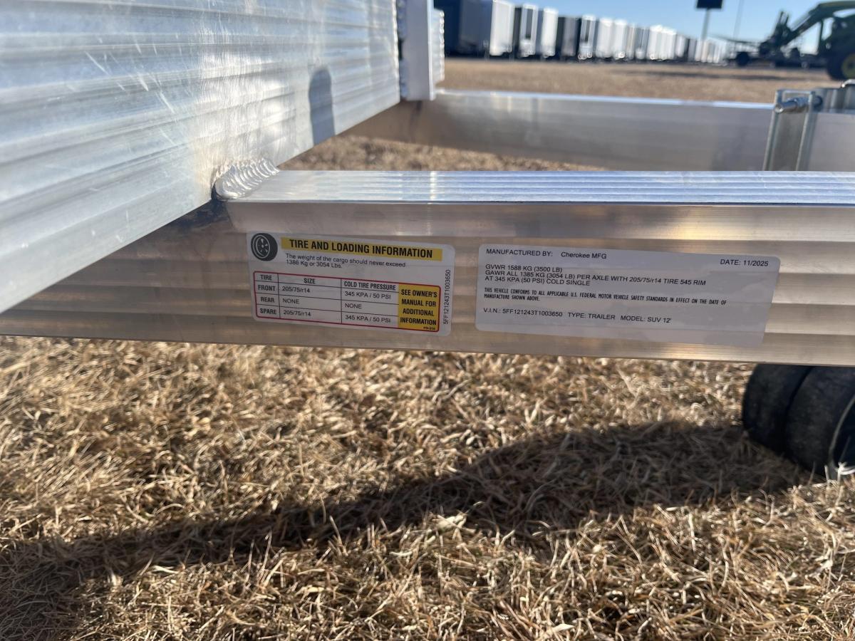 Cherokee 3.5K 12 FT Aluminum Utility Trailer