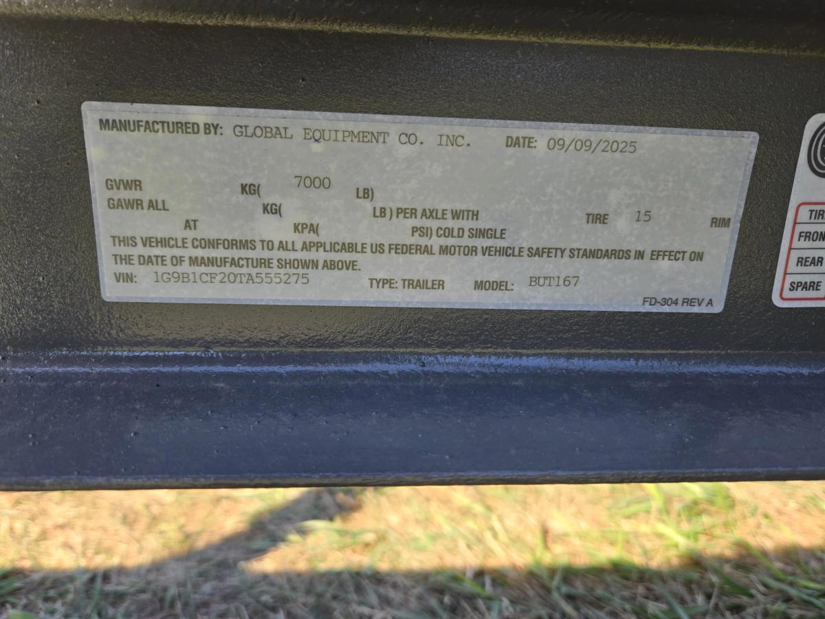 Bison 7K 16 FT Utility Trailer