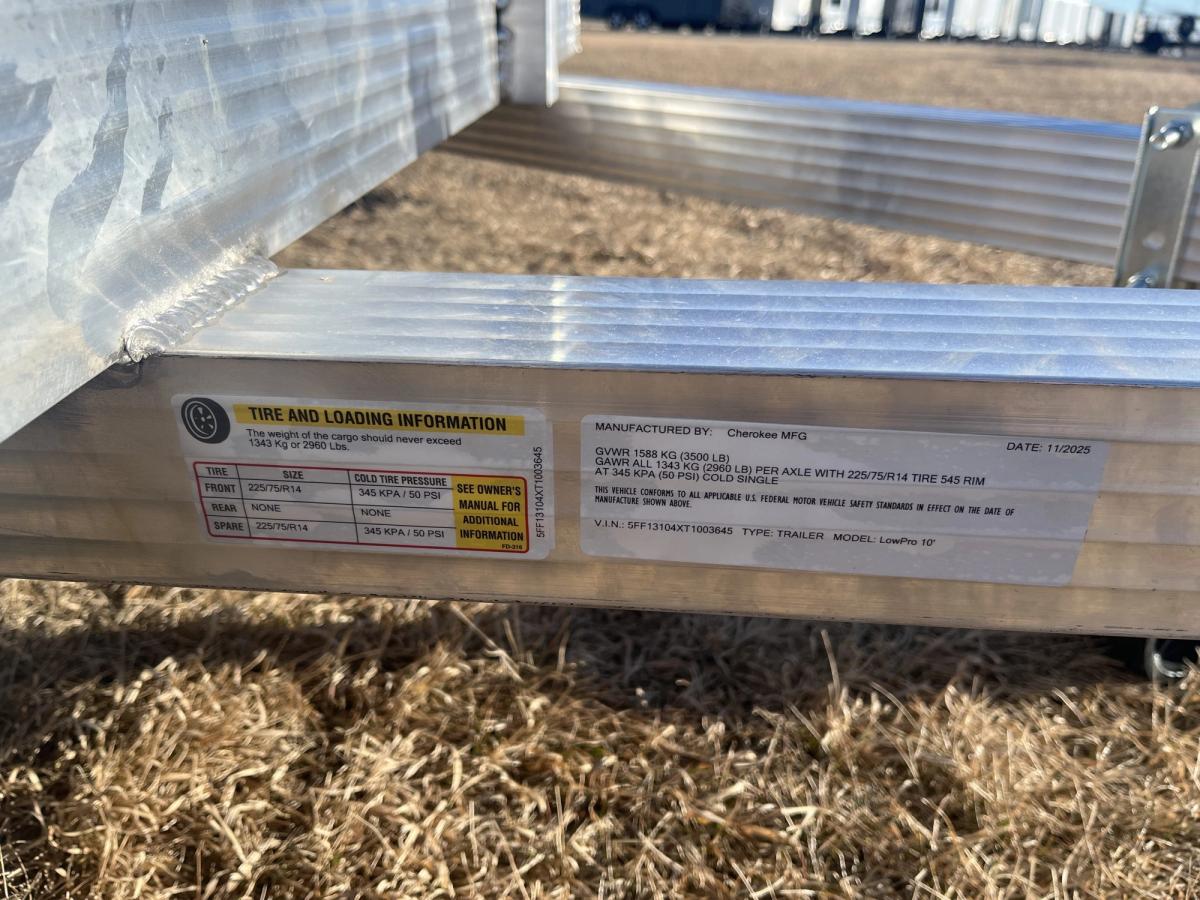 Cherokee 3.5K 10 FT Aluminum Utility Trailer
