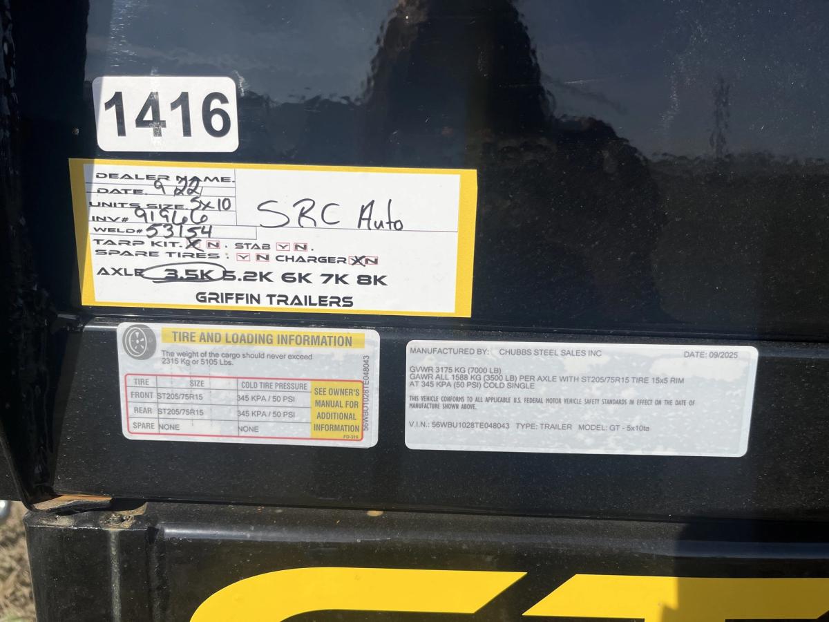 Griffin 10 FT Dump Trailer