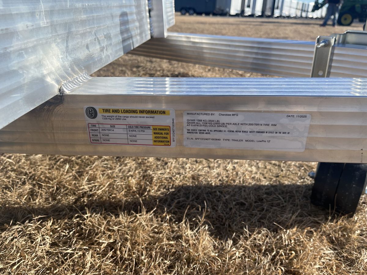 Cherokee 3.5K 12 FT Aluminum Utility Trailer