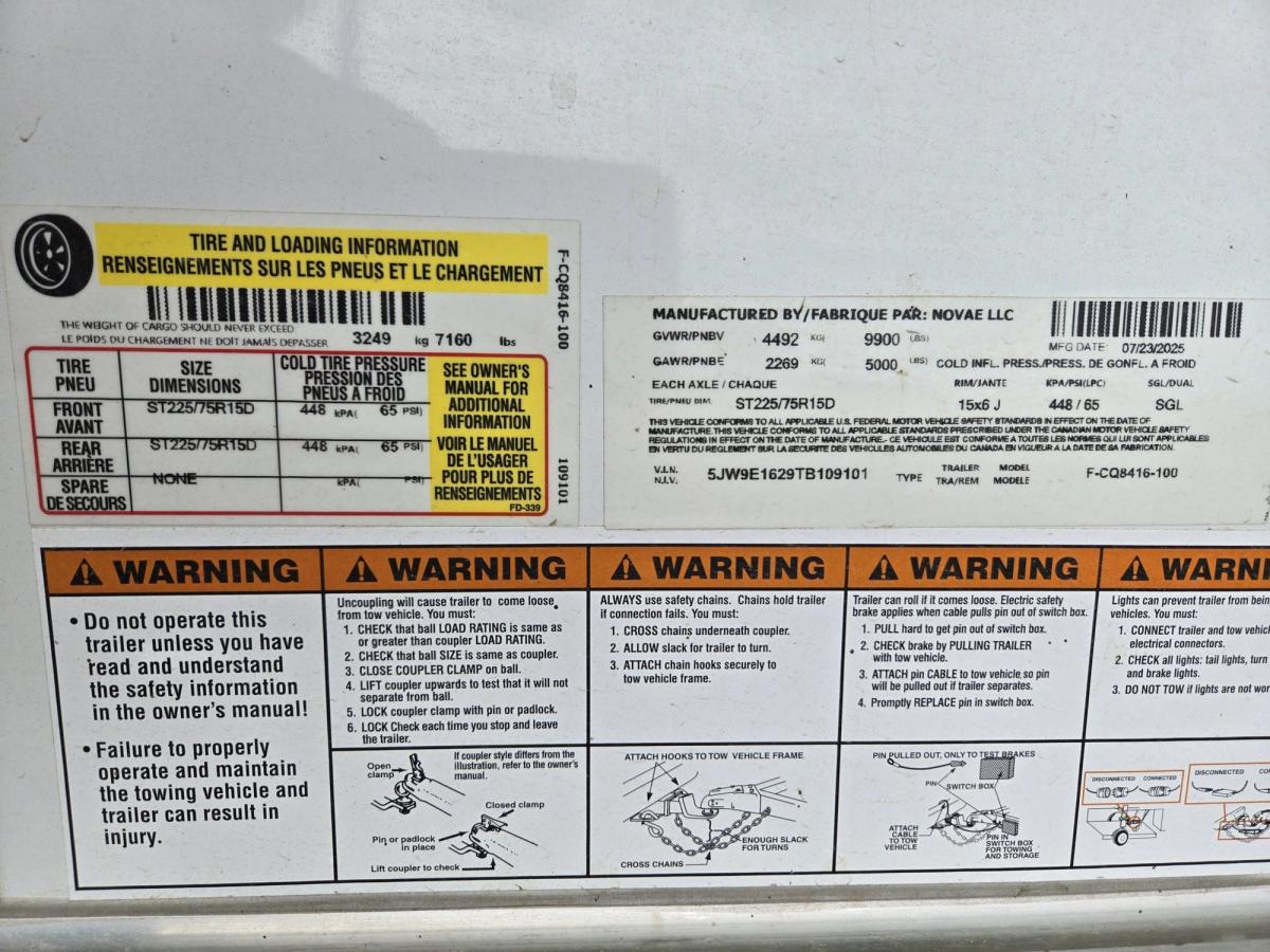 Formula 10K 16 FT Conquest Flat Top Sloped V-Nose Cargo Trailer