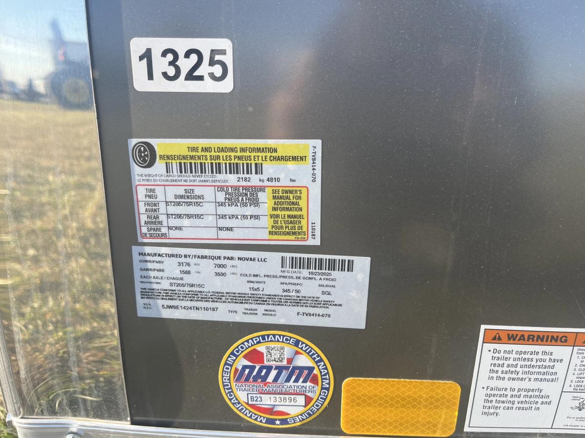 Formula 7K 14 FT Traverse Flat Top V-Nose Cargo Trailer