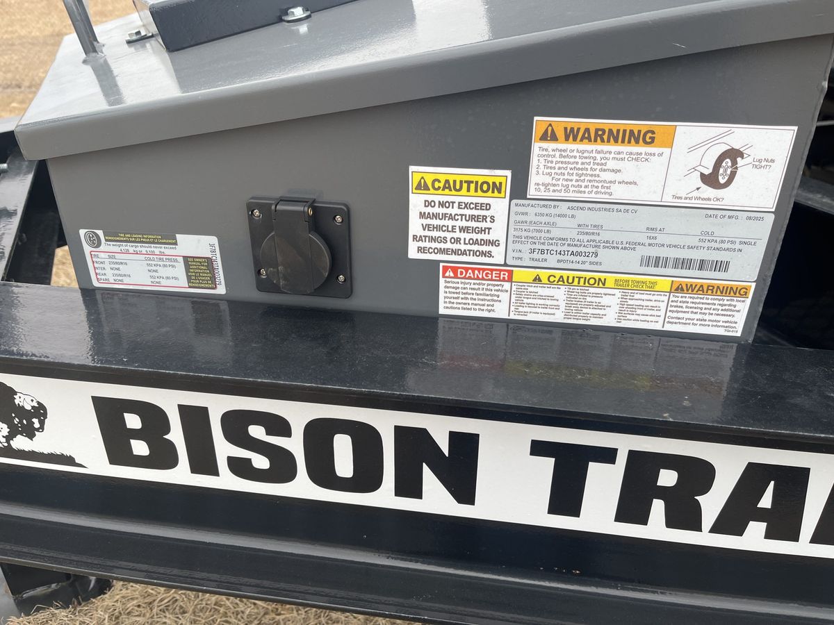 Bison 14K 14 FT Dump Trailer