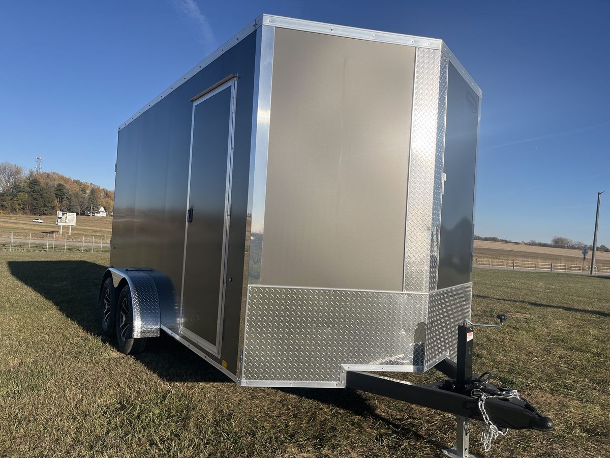 Formula 7K 14 FT Traverse Flat Top V-Nose Cargo Trailer