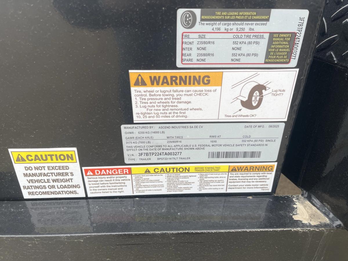 Bison 14K 22 FT Tilt Trailer